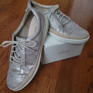 Clarks Collection Womens Marie Mist Metallic Sneakers Size 9